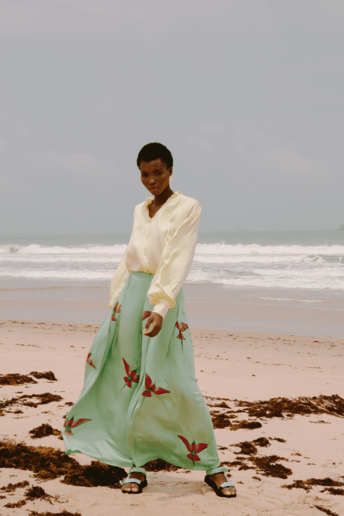 Kenyan female model on beach