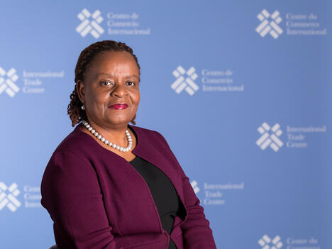 Dorothy Tembo against a blue ITC background