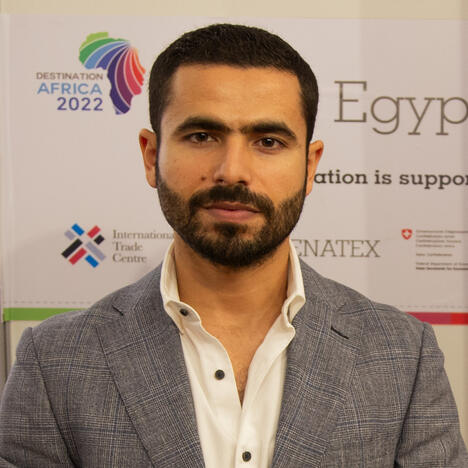 Headshot of young Egyptian businessman