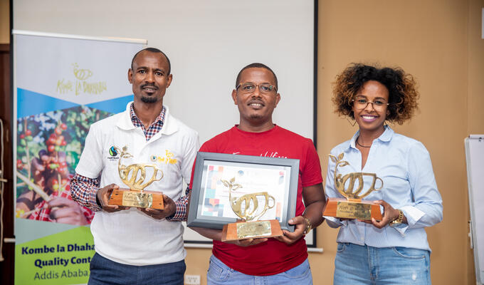 And the winners of Ethiopia’s 2022 FairTrade Quality Contest are:  Small-hold coffee farmers 3